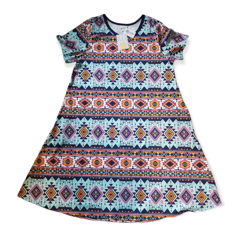 Blue Aztec LuLaRoe Jessie Dress